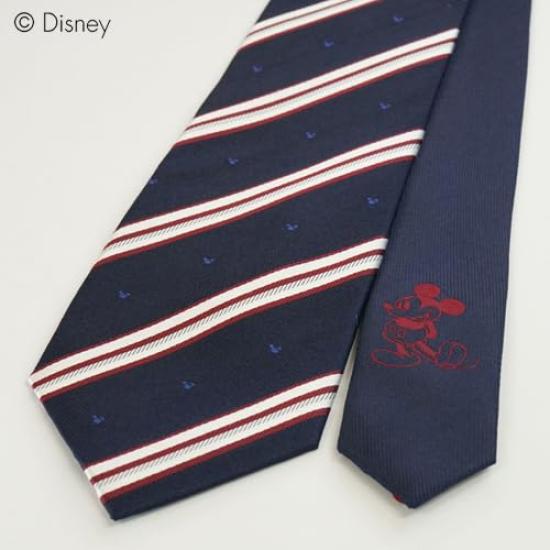 [Disney] Necktie & Tie Bar Set DN902511-2 Navy x Red