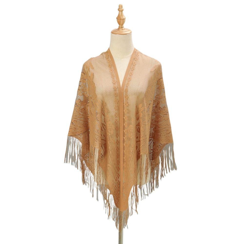 Multicolored Women Shawl With Tassel Tulle Shawl Wedding Accessories Fashion Scarf  Women