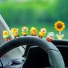 1Set Cartoon Resin Little Yellow Duck Model Car Center Console Decor Cute Car Ornaments Auto Interior Dashboard Accessories