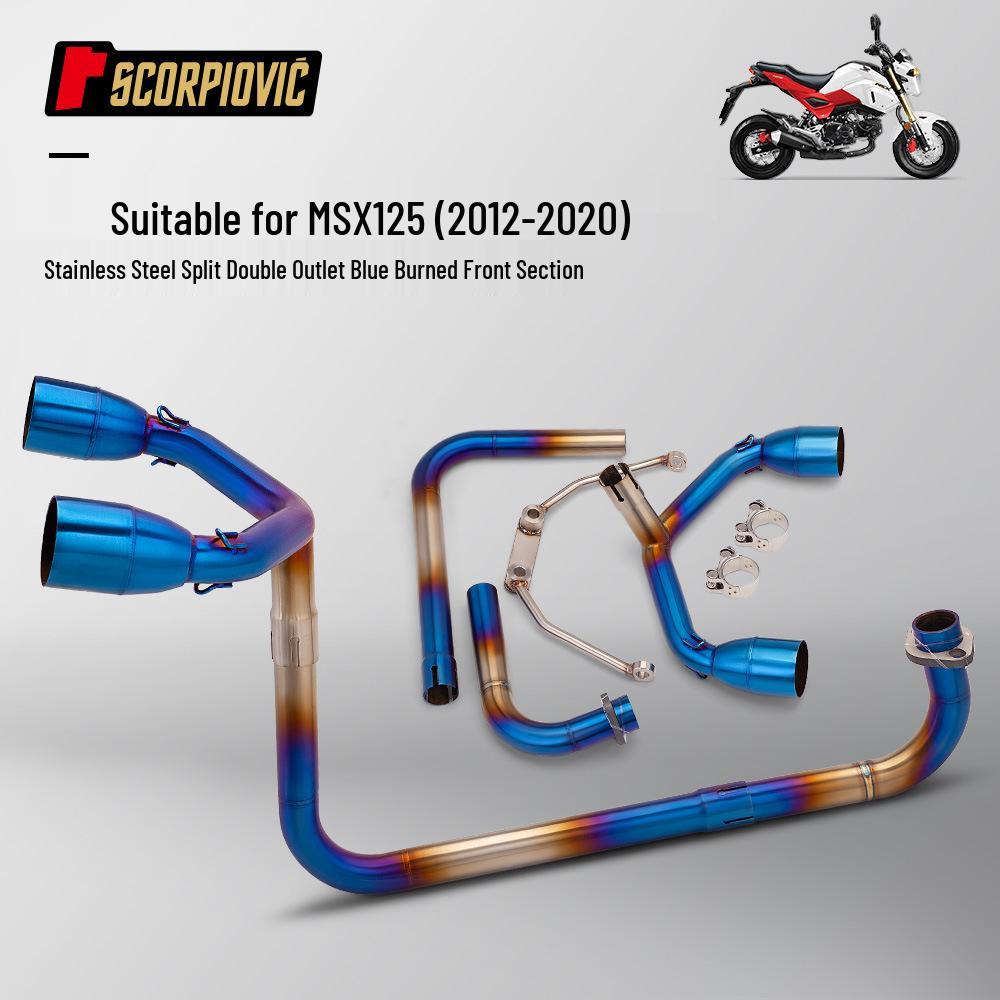 MSX125 Motorcycle Exhaust System: Full Exhaust Pipe & Muffler for 2012-2020 Models
