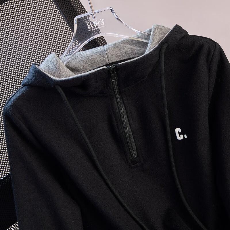 Silverbush Women's Color-block Hooded Long-Sleeve Sweatshirt