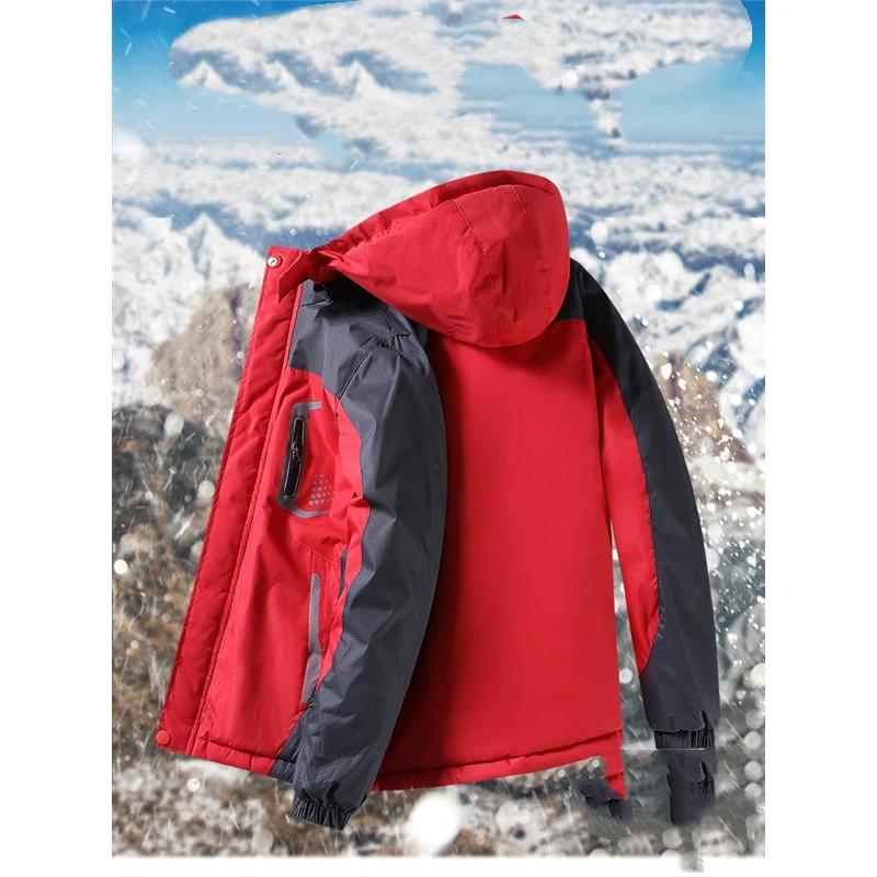 Męska odzież outdoorowa, wiatroodporna, wodoodporna i pluszowo gruba, szturmowa
