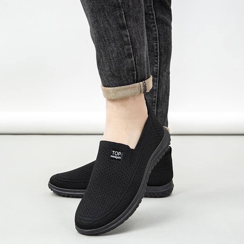 Spring Lightweight Breathable Men's Casual Old Beijing Cloth Shoes - Hollow, Comfortable, Low-Top, Soft Sole