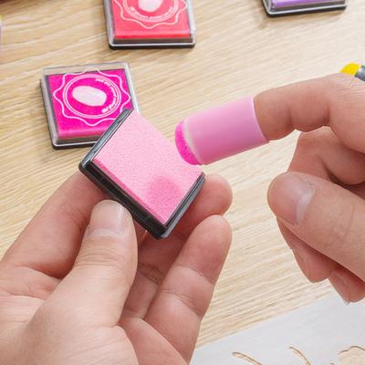40PCS/set Multicolour Finger Daubers Sponge Material Inking Staining Children's Painting Tool Small Size Smudge Drawing Toys