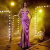 European and American sexy suspender evening dress French wrinkle high-end celebrity temperament slim-fitting hip-wrapping and thin dress