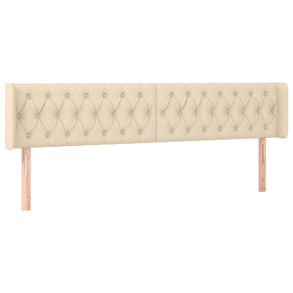 Vidaxl Wingback Headboard, Cream, 183X16X78/88 Cm, Fabric