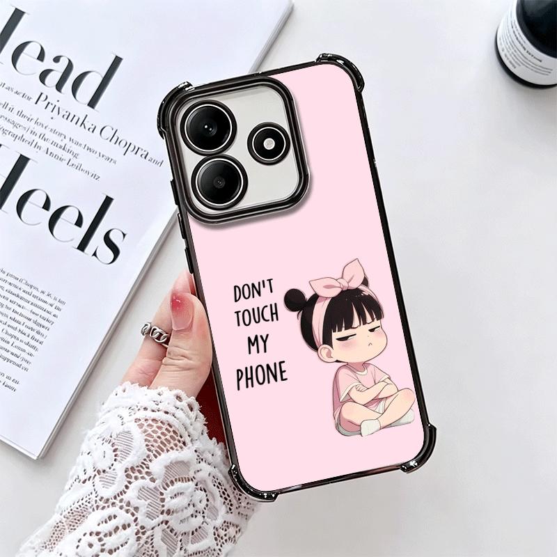 Funny Dont Touch My CallPhone Plating Phone Case For Xiaomi Redmi Note 14 15 Pro Plus 13 12 11 11S 11T 10 9S 9 5G Anti-Fall Aira