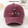 Casquette de baseball lavée avec imprimé Dinosaure OVNI en coton réglable Snapback pour les jeunes jeux d'extérieur