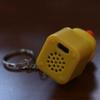 Portachiavi Rana che Gracchia Anatra con Luce LED Pulsante sulla Punta delle Dita Suono Tastiera Portachiavi Sfiato per la Noia