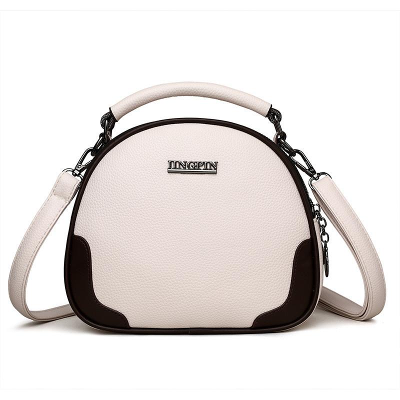 IELGY Ladies Messenger Bag Retro PU Shoulder Small Round Bag