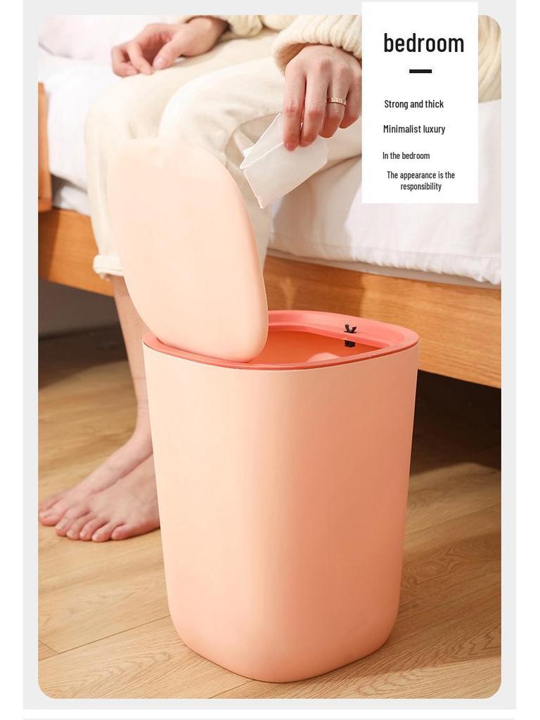 Press-Type Large Capacity Trash Can for Home - Bedroom, Living Room, Kitchen, Bathroom