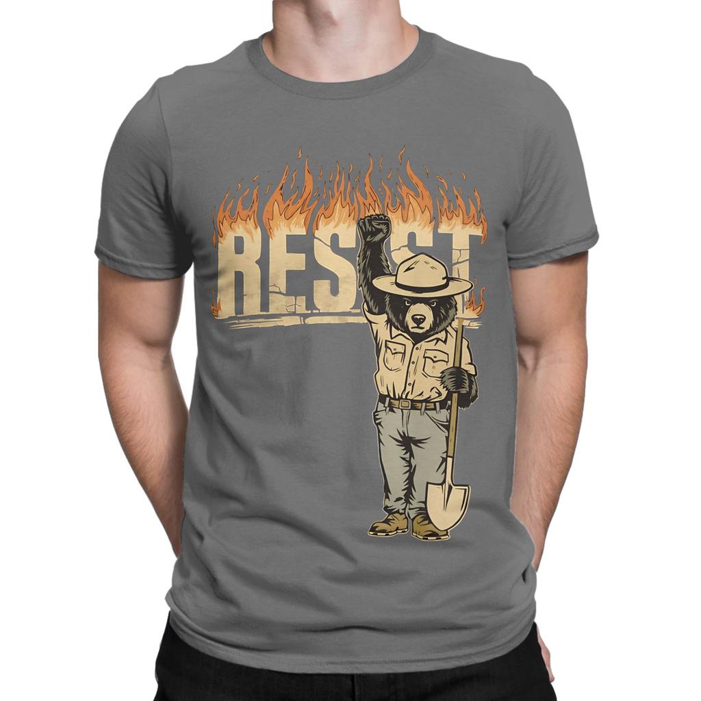Vintage Smokey The Resist Bbear Nation Park Novelty 100 Cotton Tshirt Smokey Bbear Tops Tees For Unisex