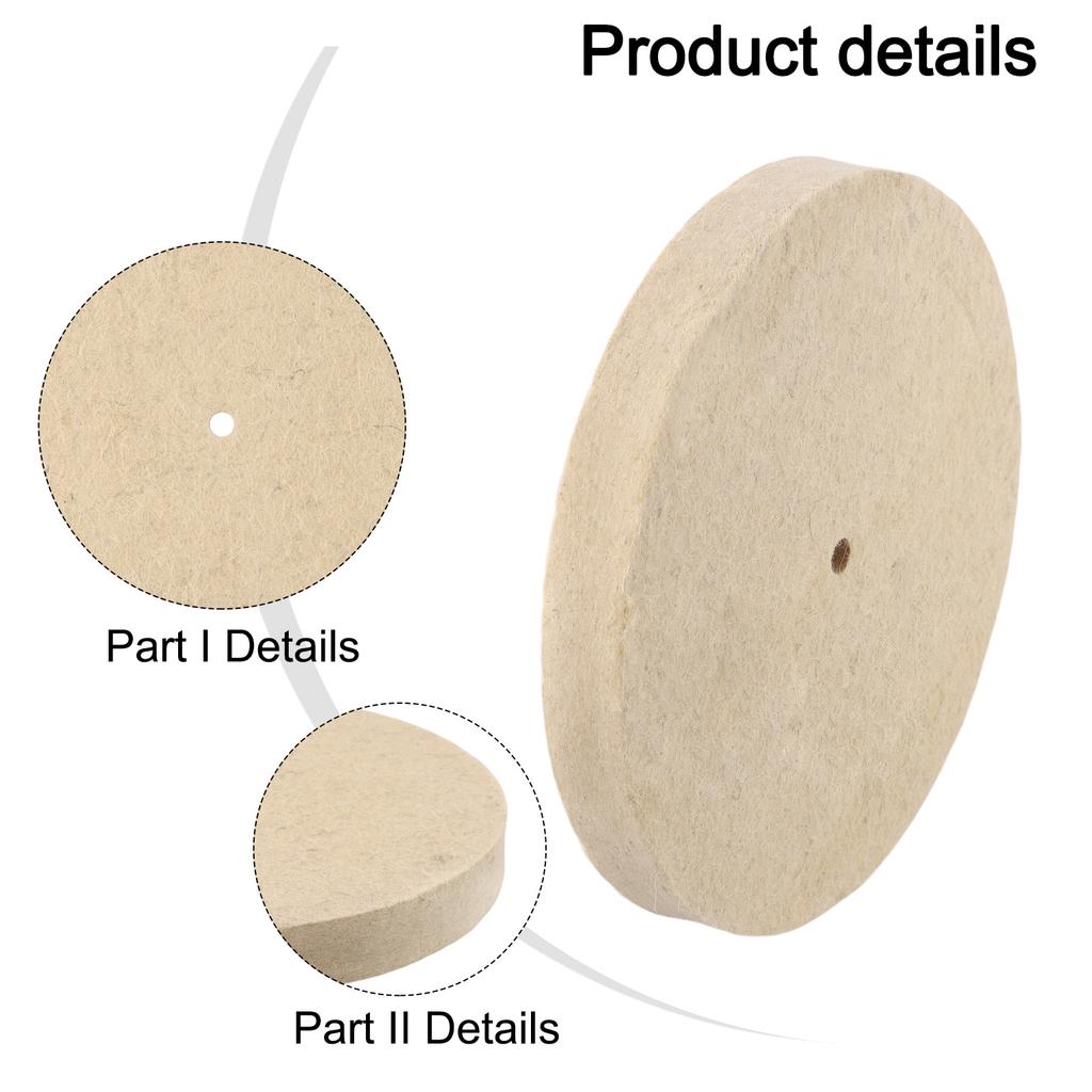 Metal Disc Pad Polisher Wheel Beige Buffing Garden Home Rotary Tool Wool 200x25mm Grinding Polishing Glass Hot