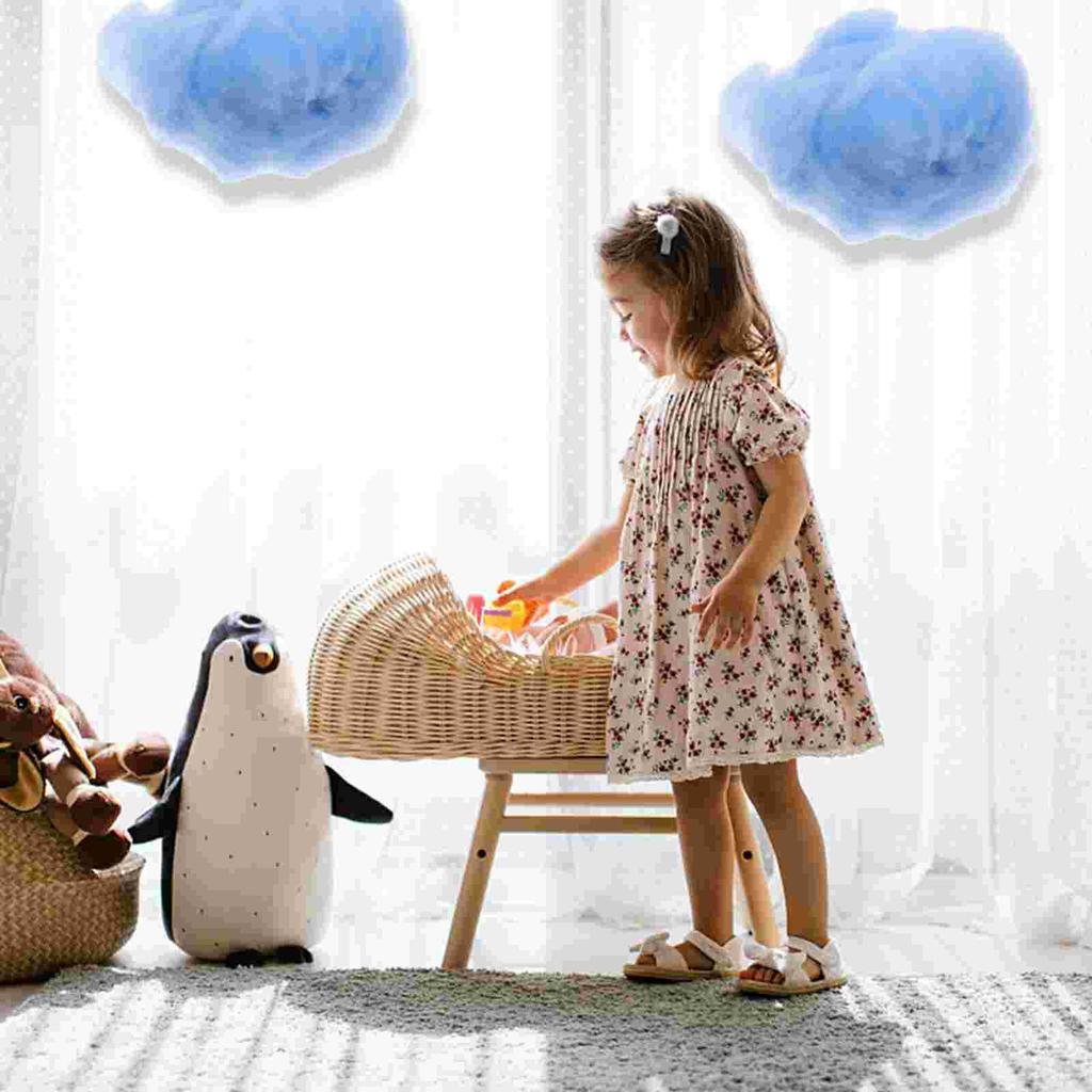 4 piezas de decoración para bautizos y fiestas: adorno colgante de nubes para pared, habitación o techo.