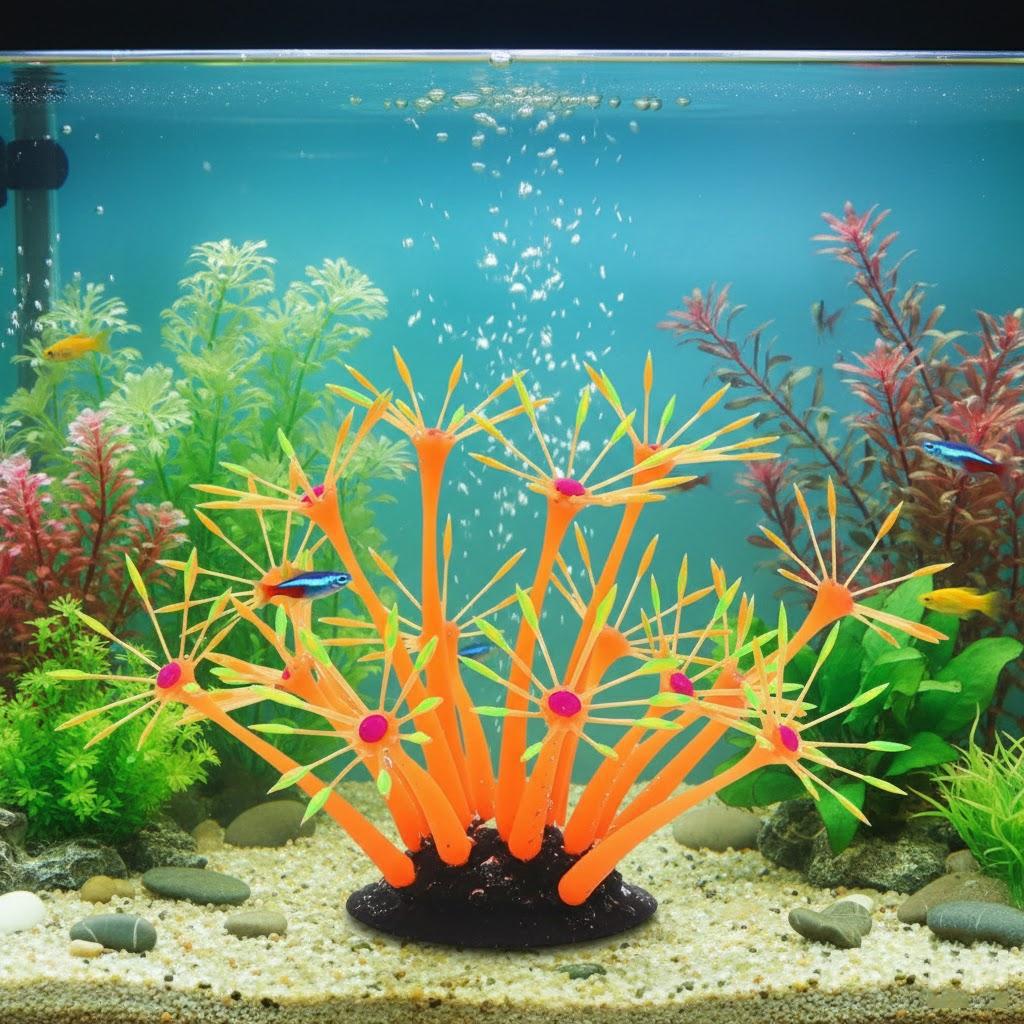 Luminous Artificial Coral Plants for Fish Tank Underwater Decoration Glowing Aquarium Decor Aquatic Landscape Supplies