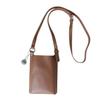 [malva] Mini Bolsa de Ombro com Porta-Smartphone Leve, Comprimento Ajustável, Design Simples para Homens e Mulheres (Castanho)