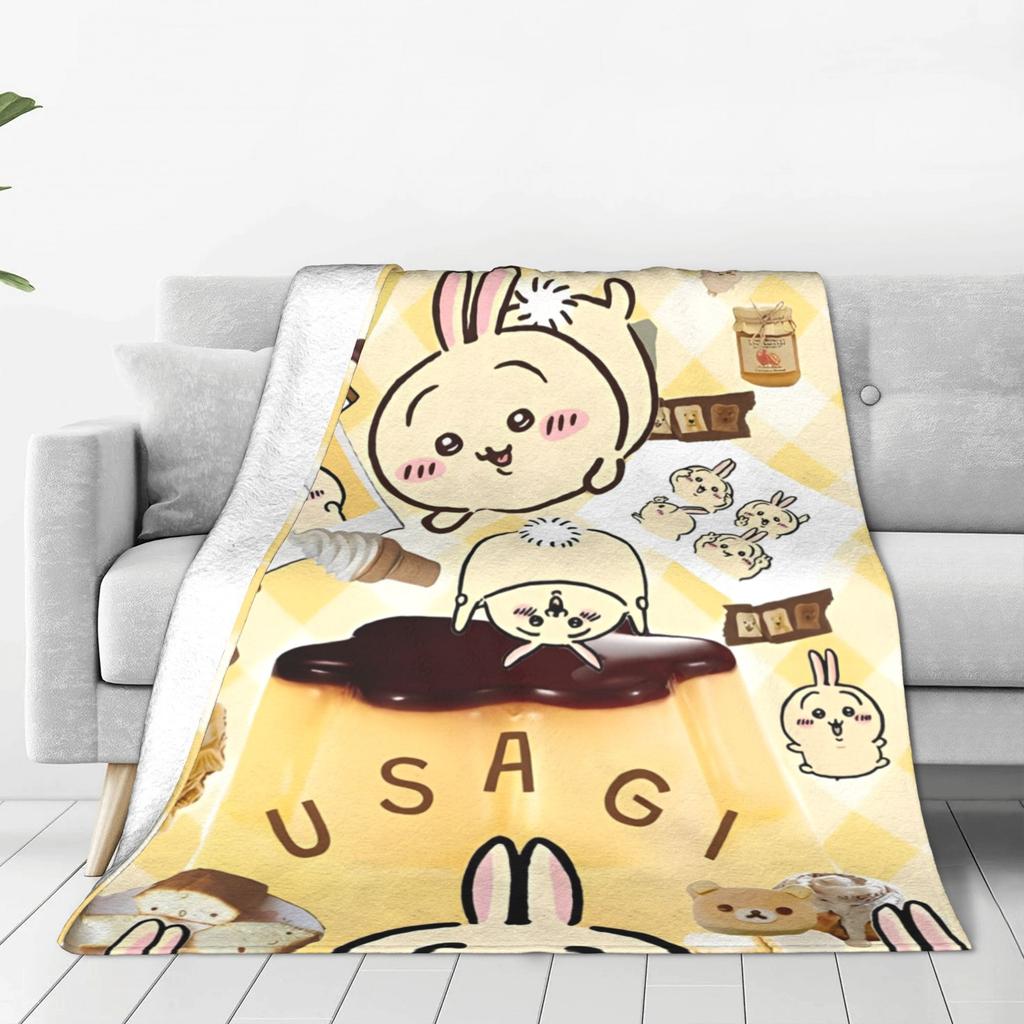 Chiikawas Usagi Cute Accessories Blanket Ultra Soft  Throw Blankets for Bed 50x60 Inches Multiple Sizes Bedding Throws