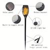 1/2/4pcs 12LED Solar Flame Light Outdoor Torches Landscape Lamp For Outdoor Courtyard Garden Yard Halloween Decorations