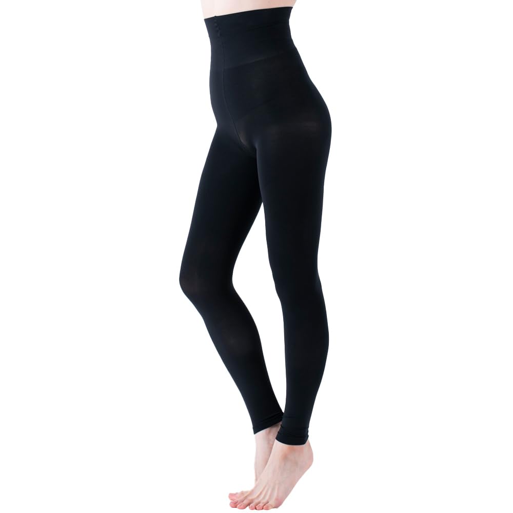

Compression Leggings RIZAP Premium Increase Calorie Consumption High Waist 10 Minute Length Black [Gunze] Women s M-L