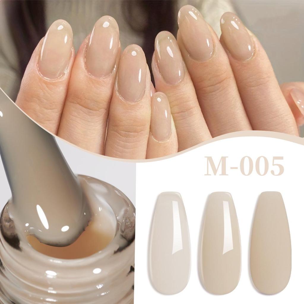 2025 Huanhuan Natural Gel Nail Polish - Nude & Jade Tones