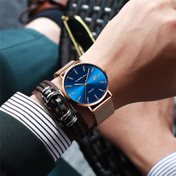 CRRJU 2161 Men's Starry Sky Fashion Watch - Simple Business Design