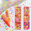 6 Grid Mini Fluorescent Shaped Nail Sequins Decoration Love Star Mixed Color Nail Glitter Accessories Diy Nail Polish Material