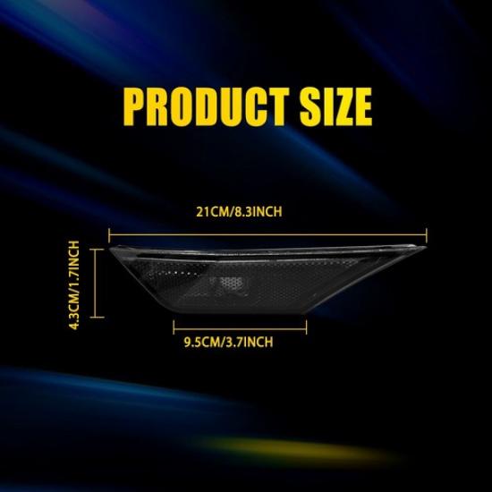 2PCS Smoked Lens LED Side Marker White Light L+R Fit 2016- Honda Civic Sedan