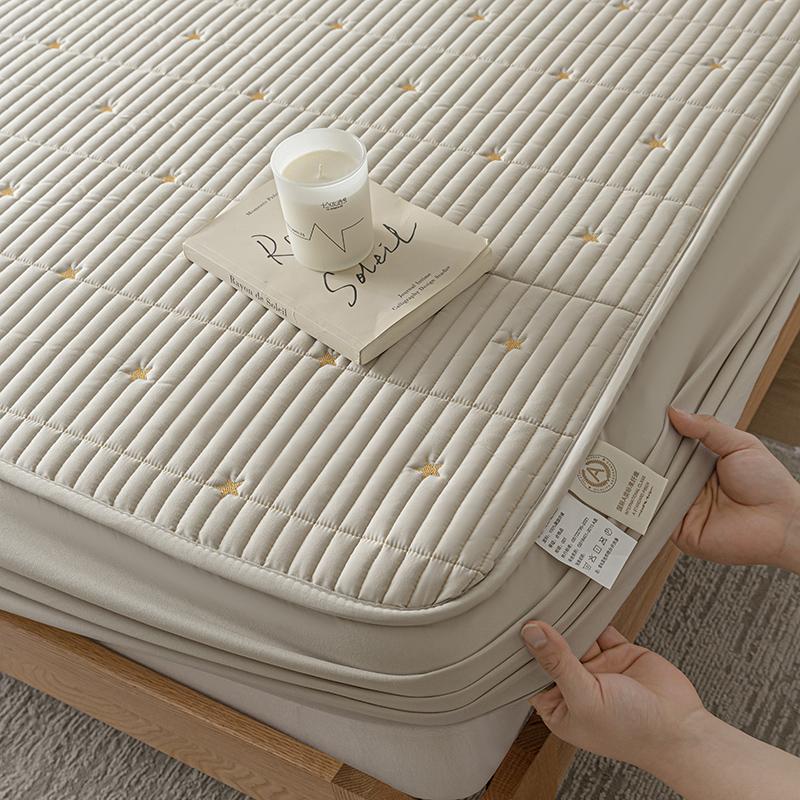 

Вышитый водонепроницаемый защитный чехол для матраса, приятный для кожи, прочный простынь на резинке, стеганый чехол для коврика 150/160/180/200/220 90x200x30cm