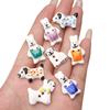 Lovely Ceramic Button Cartoon Ceramic Beads Cartoon Rabbit Puppy Button Beads DIY Jewelry Beads DIY Clothing Beads 1pc