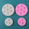 3/7-cavity Bee-Candy Fondant Molds Bubble Little-Bee Shape Baking Silicone Molds for Cake-Decoration Chocolate Crafts