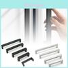 Black Square Furniture Pulls With Satin Surface For Bedroom Wardrobe And Kitchen Cupboards