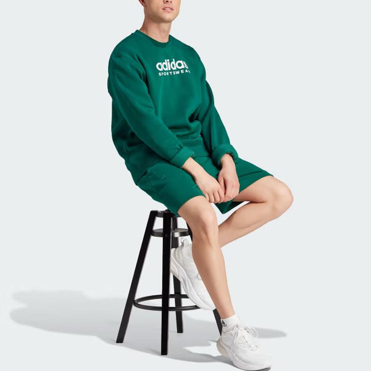 Adidas All Season Fleece Graphic Sweatshirt Men Sweatshirt Green IJ9440