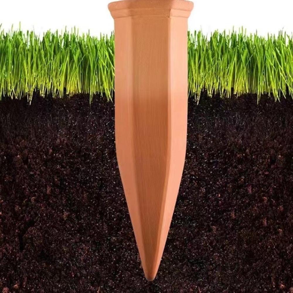 4PCS Automatic Terracotta Self Watering Spikes Effort-saving Uniform Seepage Plant Drip Irrigation Device Handmade