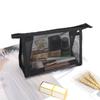 Women's Portable Mesh Makeup & Toiletry Bag Set - Large & Small, Transparent Storage for Travel
