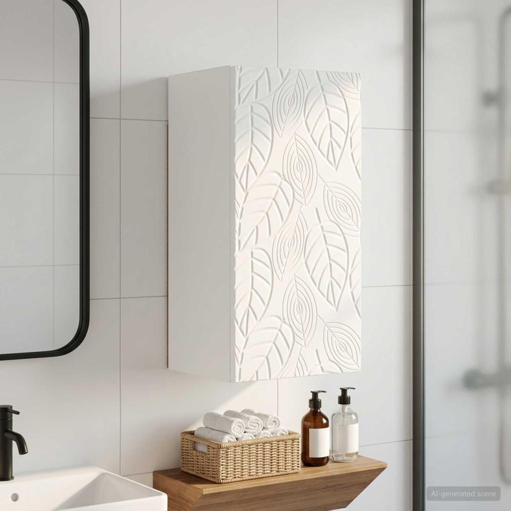 Bathroom Wall Cabinet DELFT White 30 X 31 X 59 Cm Engineered Wood