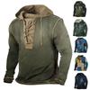 Abbigliamento fitness T-shirt a maniche lunghe con cappuccio maglione periferico da uomo