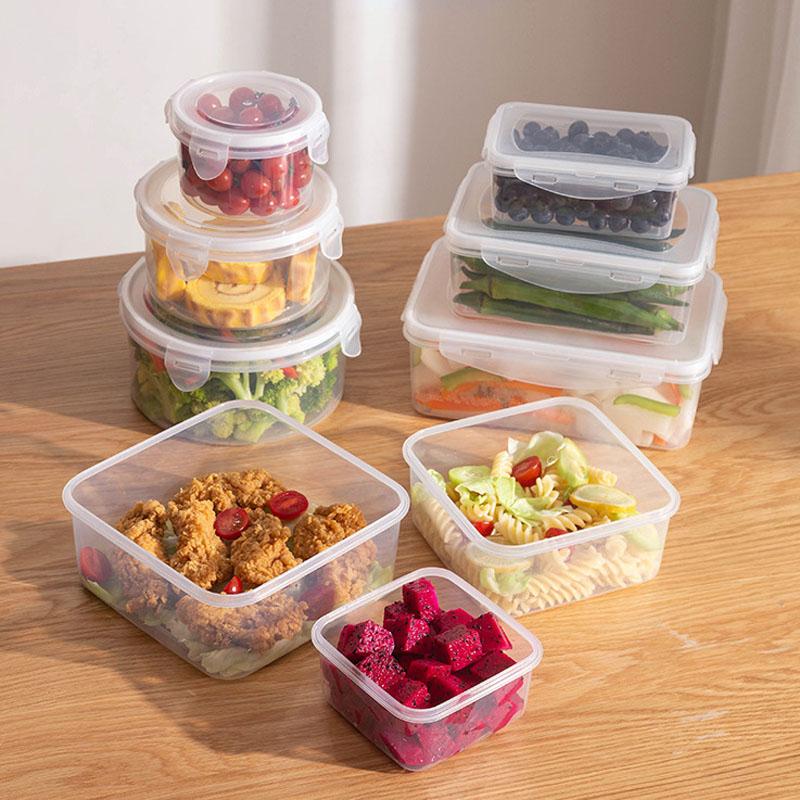 PP Bento Box Food Container Picnic Snack Meal Kitchen Food Storage Container Food Box for Kids Refrigerator Organizer Box