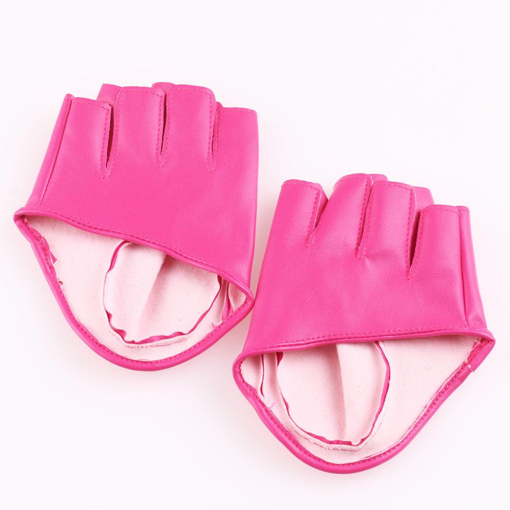 New Half finger Leather Gloves European and American Women's Half Palm Gloves Stage Nightclub Pole Dance Performance Half Finger Gloves