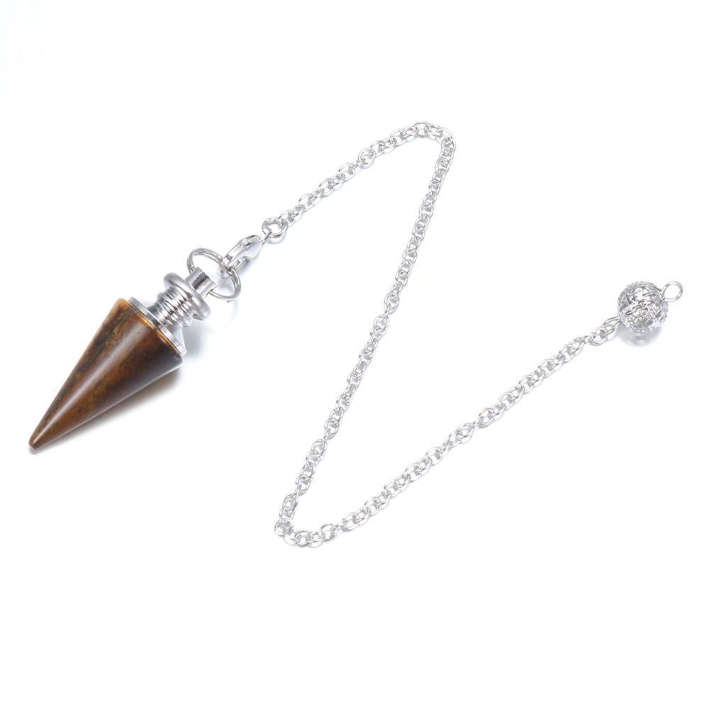 Růženín Přírodní Kámen Léčivý Krystal Kuželové Kyvadlo Amulet Reiki Kyvadlo Přívěsek