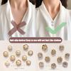 10 stuks Kraagnaald Gesp Vaste Pin Trendy Sieraden Cadeau Voor Vrouwen Broche Mode Geen Gaten Magnetische Gespen Voor Hemden