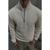 Men's Half Zipper Stand Collar Thick Sweater Knitwear