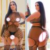 Plus Size Sexy Body Stockings Lingerie For Woman Jumpsuit Transparent Erotic Babydoll Teddies Bodysuit Nightclub Exotic Costumes