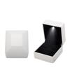 LED Schmuckschatulle Ringbox mit LED-Licht Verlobung Hochzeit Ringe Etui Schachteln Anhänger Ohrring Vitrine Aufbewahrung Schmuck Geschenk