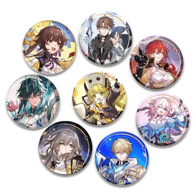 32/44/58mm Anime Personages Stelle Caelus March 7th Himeko Badges Honkai Star Rail Broches Hoed Creatieve Reversspeldjes Zachte Knopspeld Decoratie Cadeau