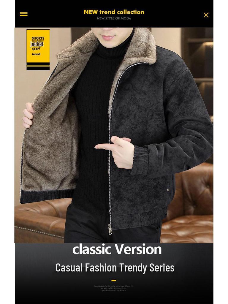 American Retro Men's Reversible Multi-Pocket Jacket - Trendy, Loose, Versatile Top