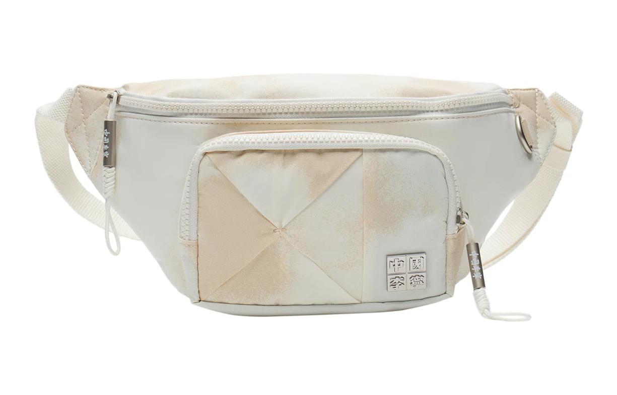 Li Ning Fabric Crossbody Bag, Fanny Pack, Sling Bag Regular Unisex Ecru ABDS132-2