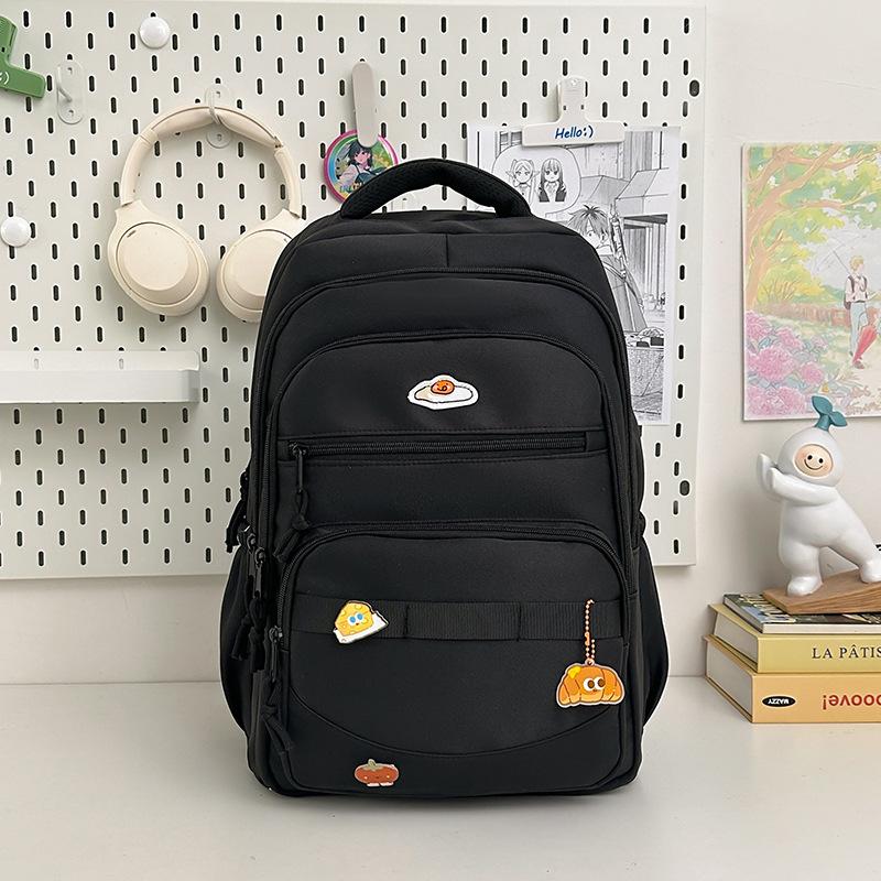 High value, fresh and sweet backpack, junior high school students contrasting color splicing large-capacity backpack