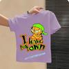 boys' sports shirt, girls' casual top with cartoon print, summer T-shirt Garfield's new children's pure polyester short-sleeved
