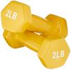 AmazonBasics Vinyl Dumbbell 0.9kg 2 Piece Set Yellow