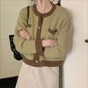 Autumn New Vintage O Neck Knitted Sweater Cardigans Women Elegant Casual Solid Loose Outer Knitted Cardigan Coat Women Fashion Winter Sweaters 25535